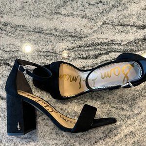 Sam Edelman Women's Daniella High-Heel Sandals Black Suede Size 10.5 NEW w/Box